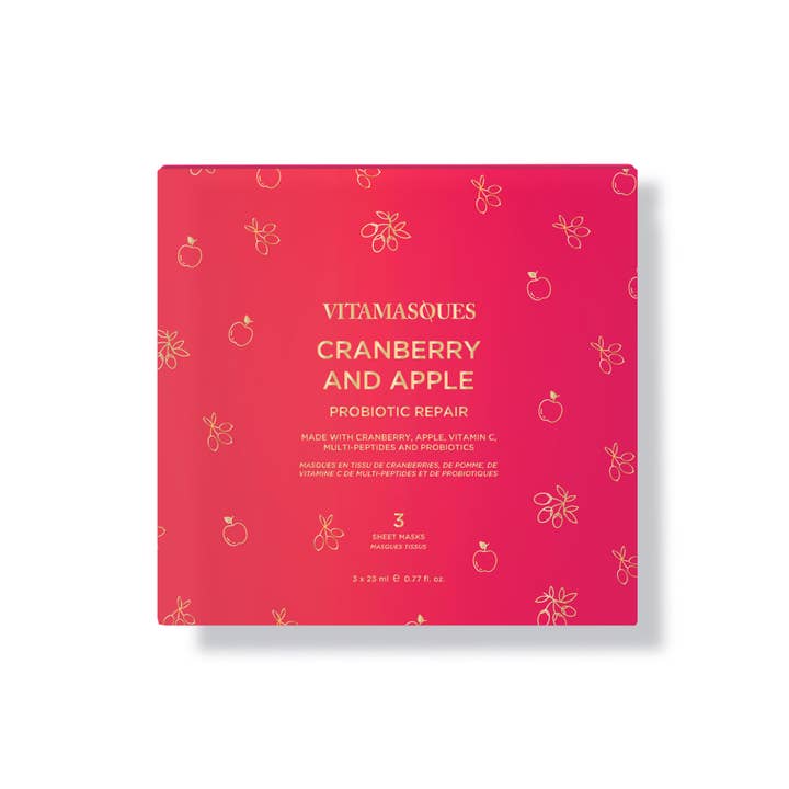 Vitamasques - Wholesale Skincare Face Mask - Cranberry & Apple Repair Face Mask Boxset