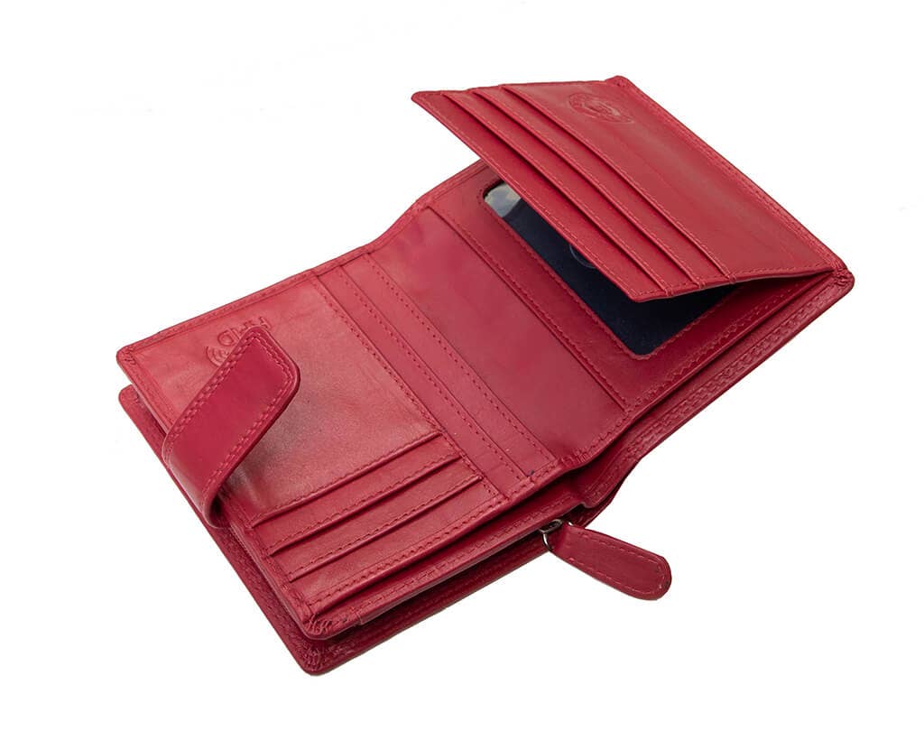 PRIMEHIDE - Vente Portefeuille – femme - Petit sac à main en cuir à trois volets Verona - 231119