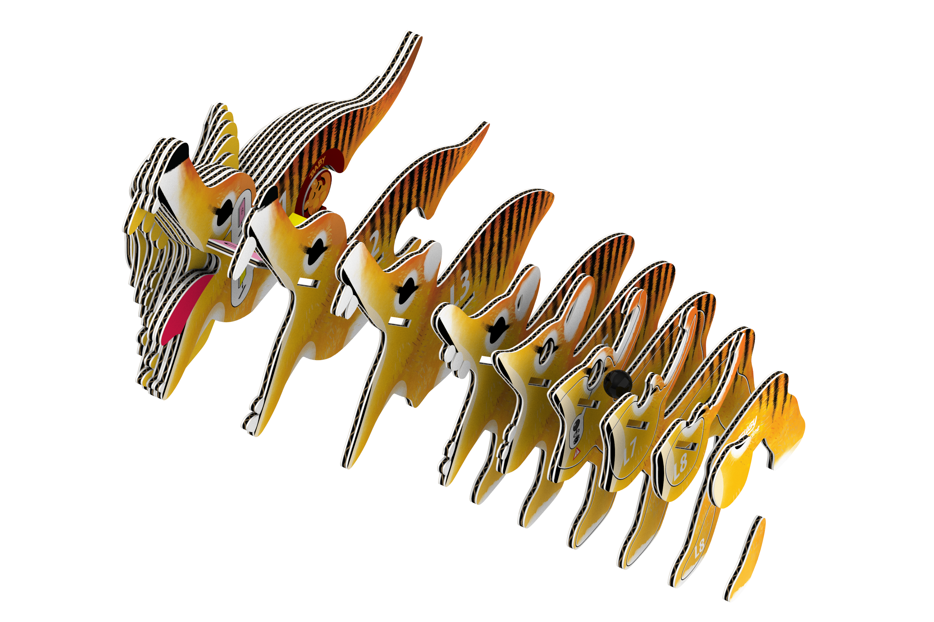 Safari Ltd. - Wholesale Puzzle - Kids - EUGY Tasmanian Tiger 3D Puzzle1