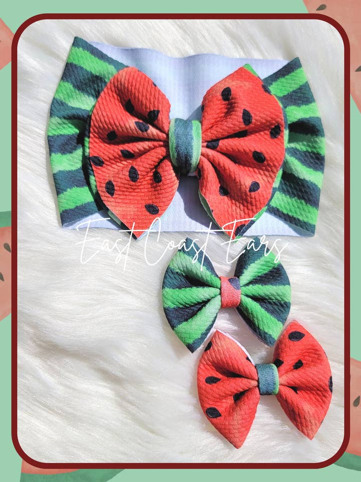 Noeud à cheveux en forme de pastèque pour la vente par East Coast Kids