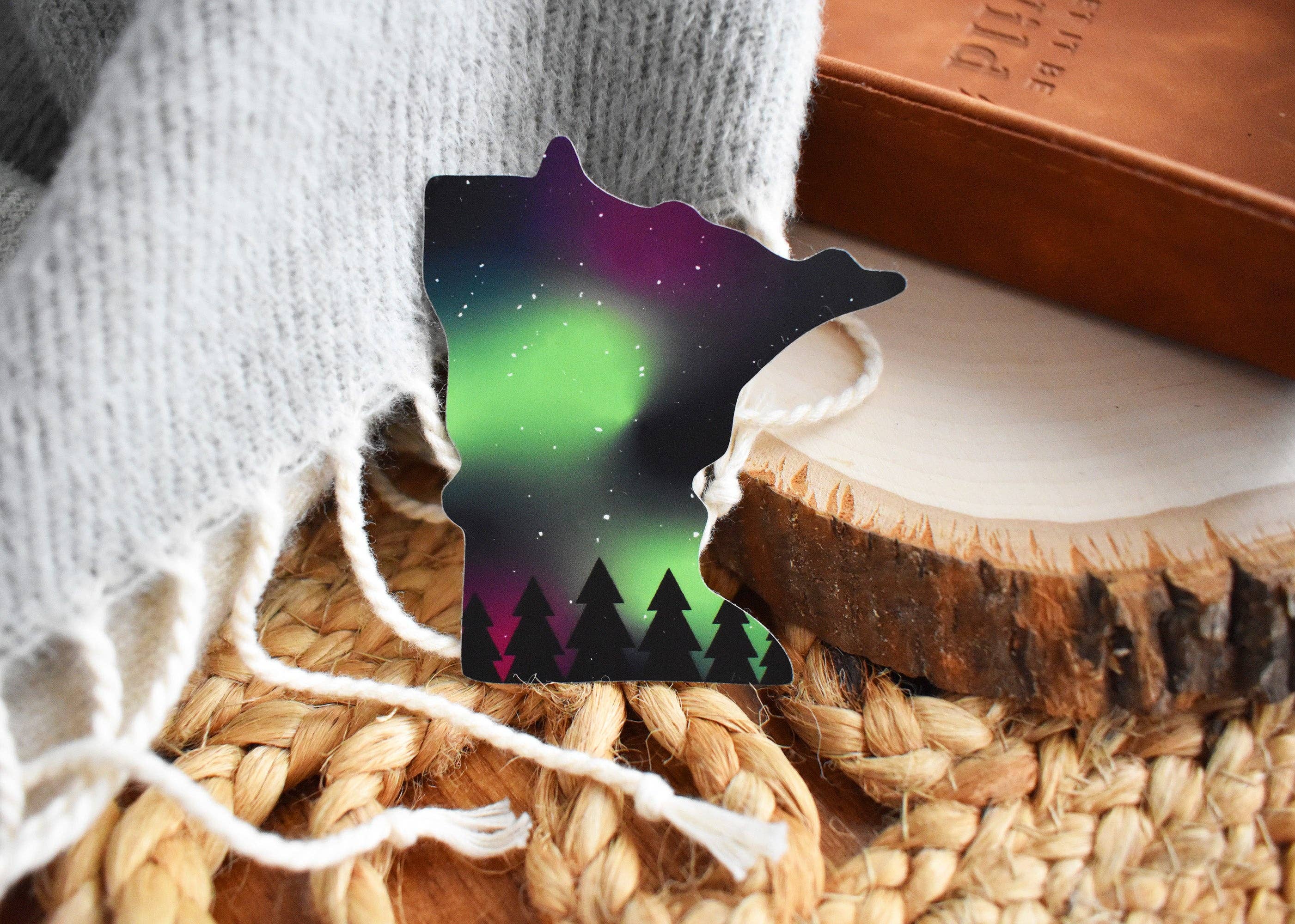 Wild North Co - Wholesale Sticker - MN Northern Lights Sticker