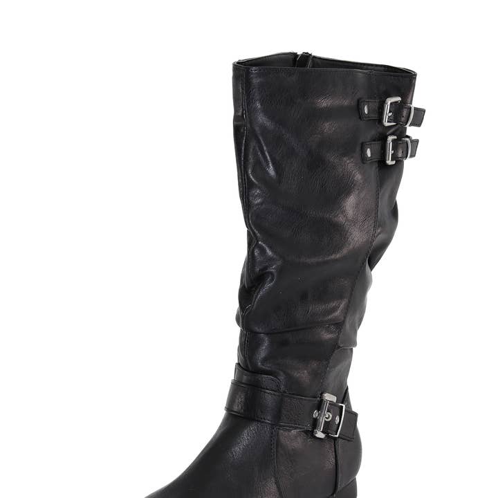 Bottes à boucle mi-mollet Christina Vegan Friendly pour femmes pour la vente par Nest Shoe