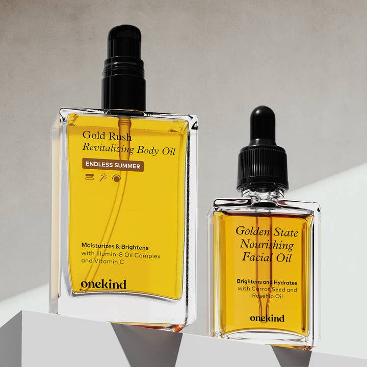 All Over Glow Face + Body Oil Duo for wholesale by Onekind