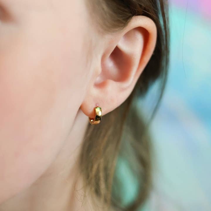 6mm Gold Huggies for wholesale by Pierced Co