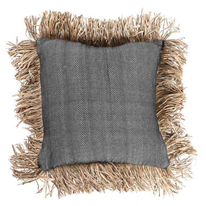 Bazar Bizar Living - Vendita all'ingrosso Fodera cuscino decorativo - Copricuscino The Cotton Bonita - Nero Naturale - 40x40 cm