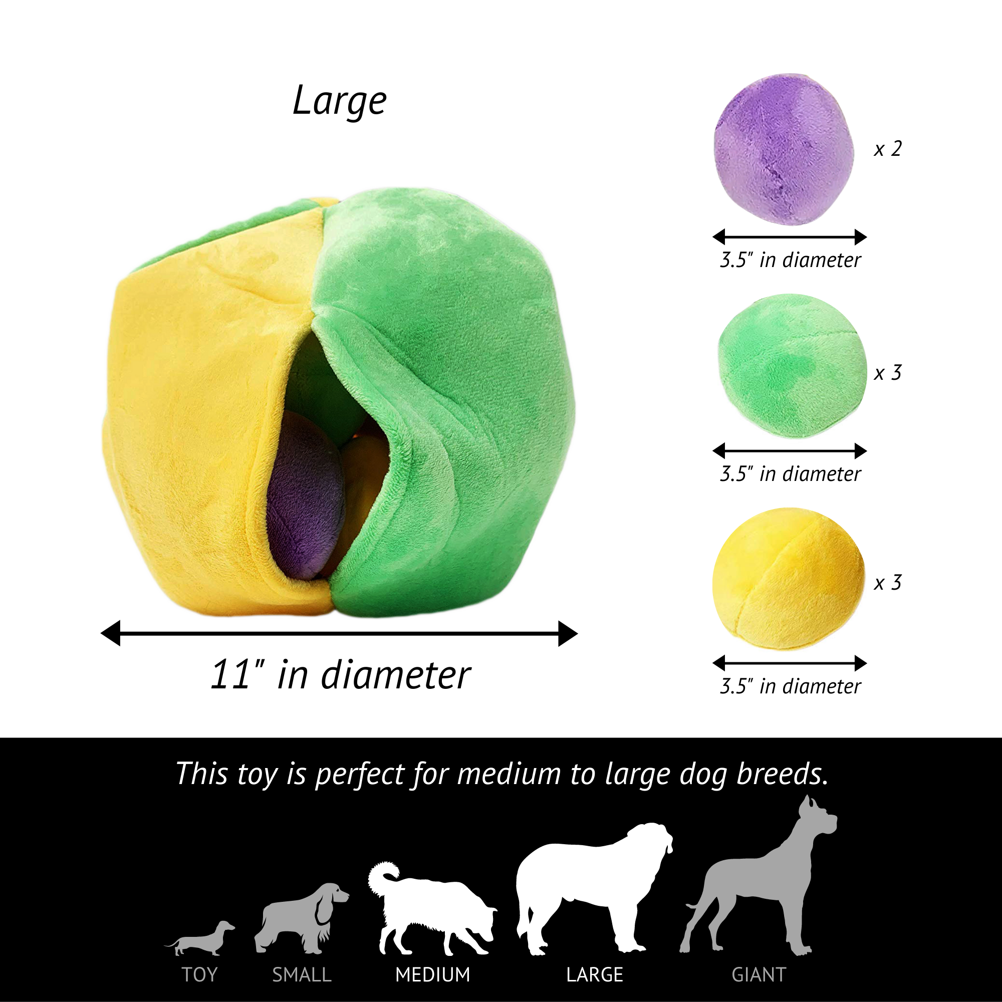 Midlee Designs - Wholesale Speeltje - Hond - Midlee Hide a Ball Dog puzzel speelgoed met pluche pieperballen10