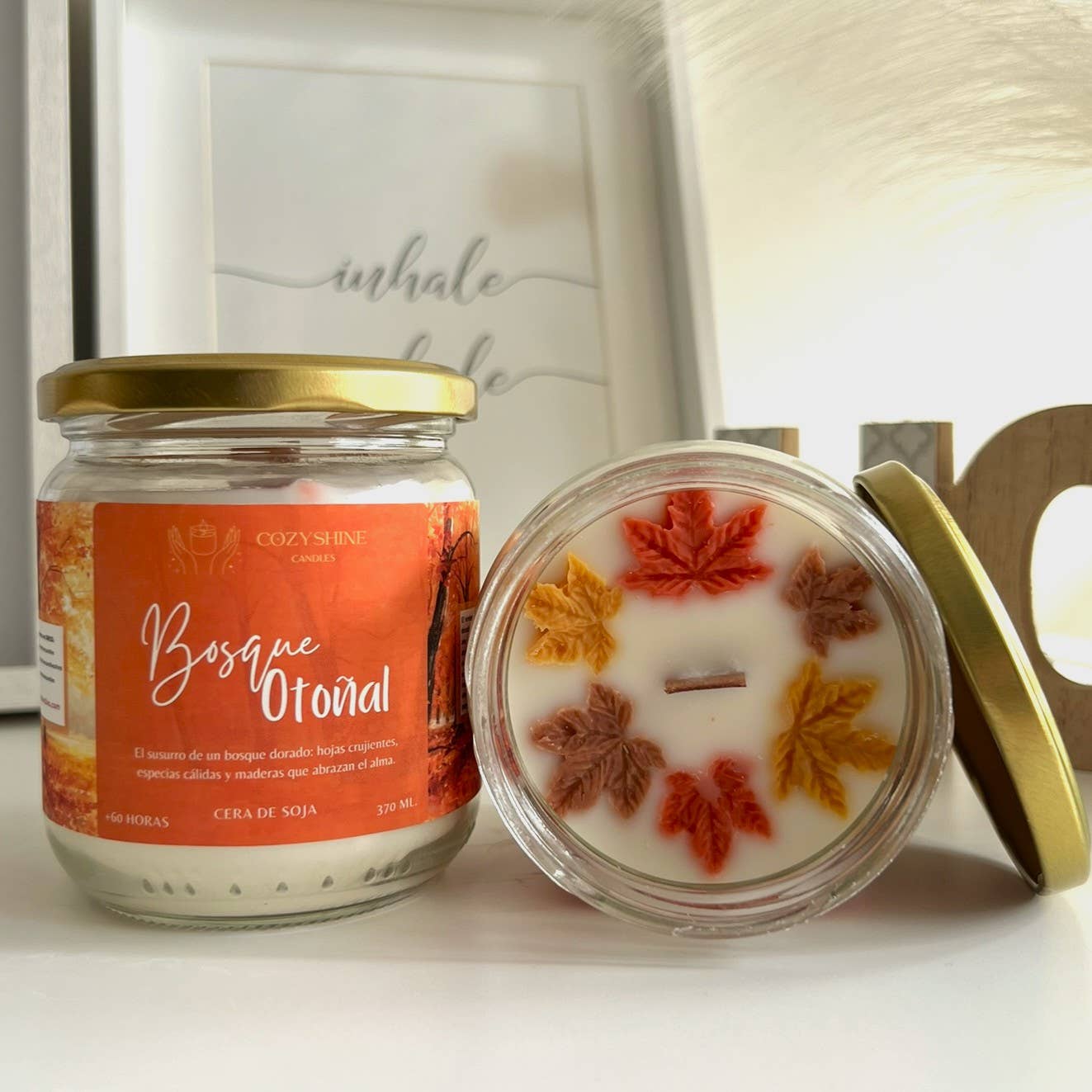 INZ Aragón S.Coop. Pequeña - Wholesale Jar/Filled Candle - Autumn Forest Candle - Petrichor, orange, cinnamon, and woods0