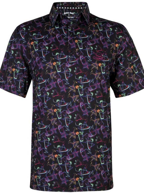 19. Hul Cool-Stretch golfskjorte til mænd (neon) for engroshandel hos Tattoo Golf Clothing