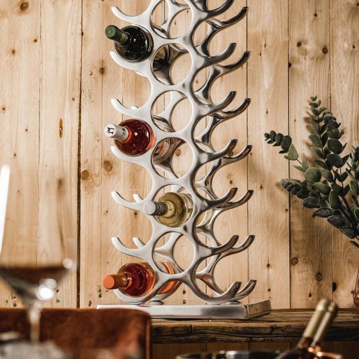 Michael & Philipp Noll e. K. – wholesale Flaskräcke/-hållare – Vinhållare i polerat aluminium5