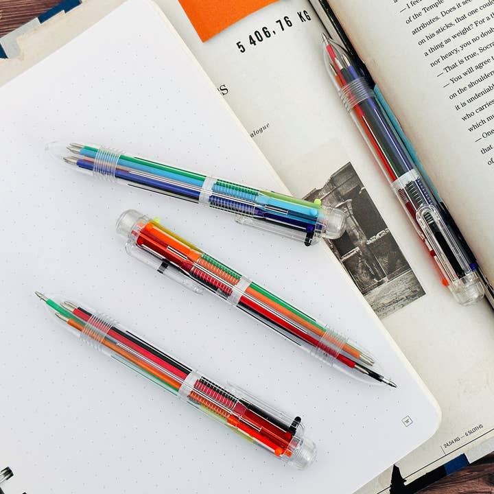 Wrapables.com - Wholesale Pen - Wrapables Multi-Color 6-in-1 Retractable Ballpoint Pens