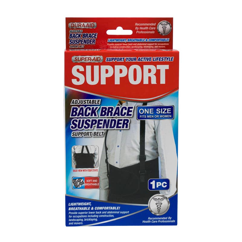 Deluxe Import Trading – wholesale Safety vest – Unisex – Super-Aid Adjustable Back Support- Black0