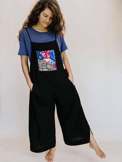 Zonneklep Tuinbroek - Zwart voor wholesale door Wings Hawaii