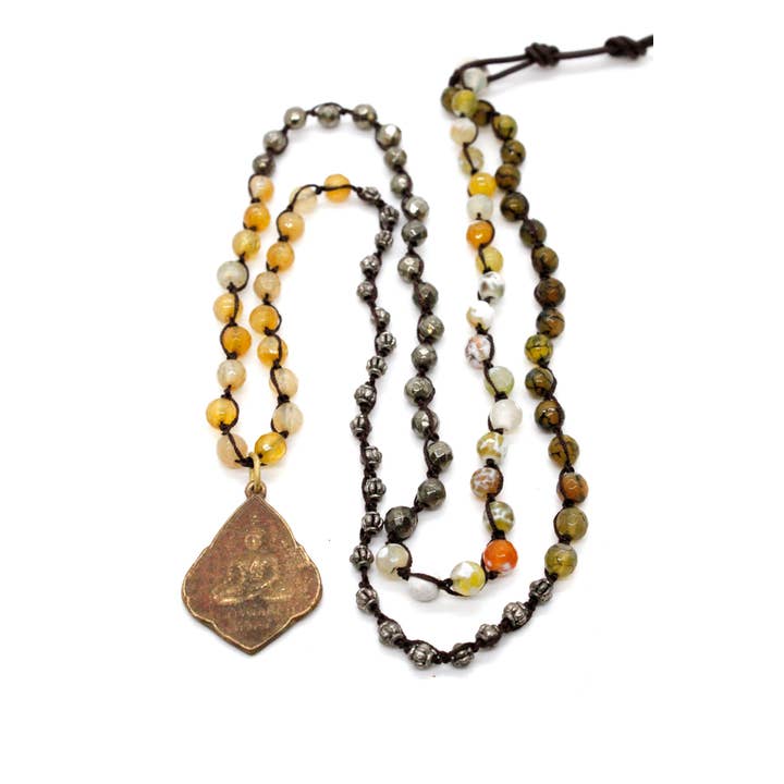 Collana Buddha 82 - Collana/Bracciale all'Uncinetto Buddha - Pezzo Unico - per la vendita all'ingrosso da parte di LIZOU