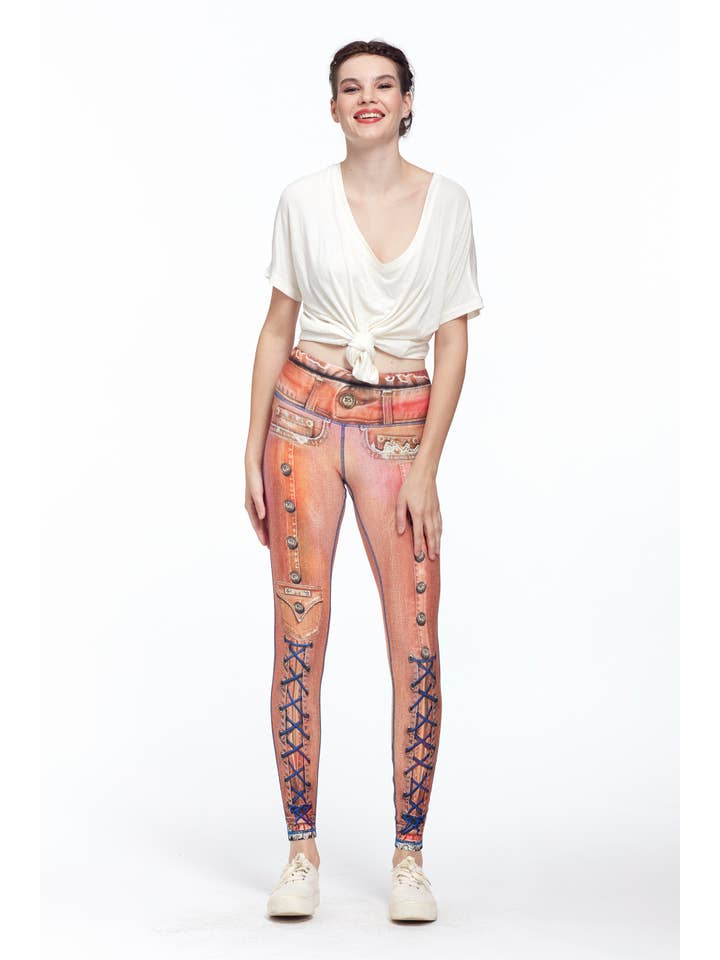 IPNG Design - Wholesale Fashion Leggings - Women's - Denim Print Leggings Sezar - Basic6