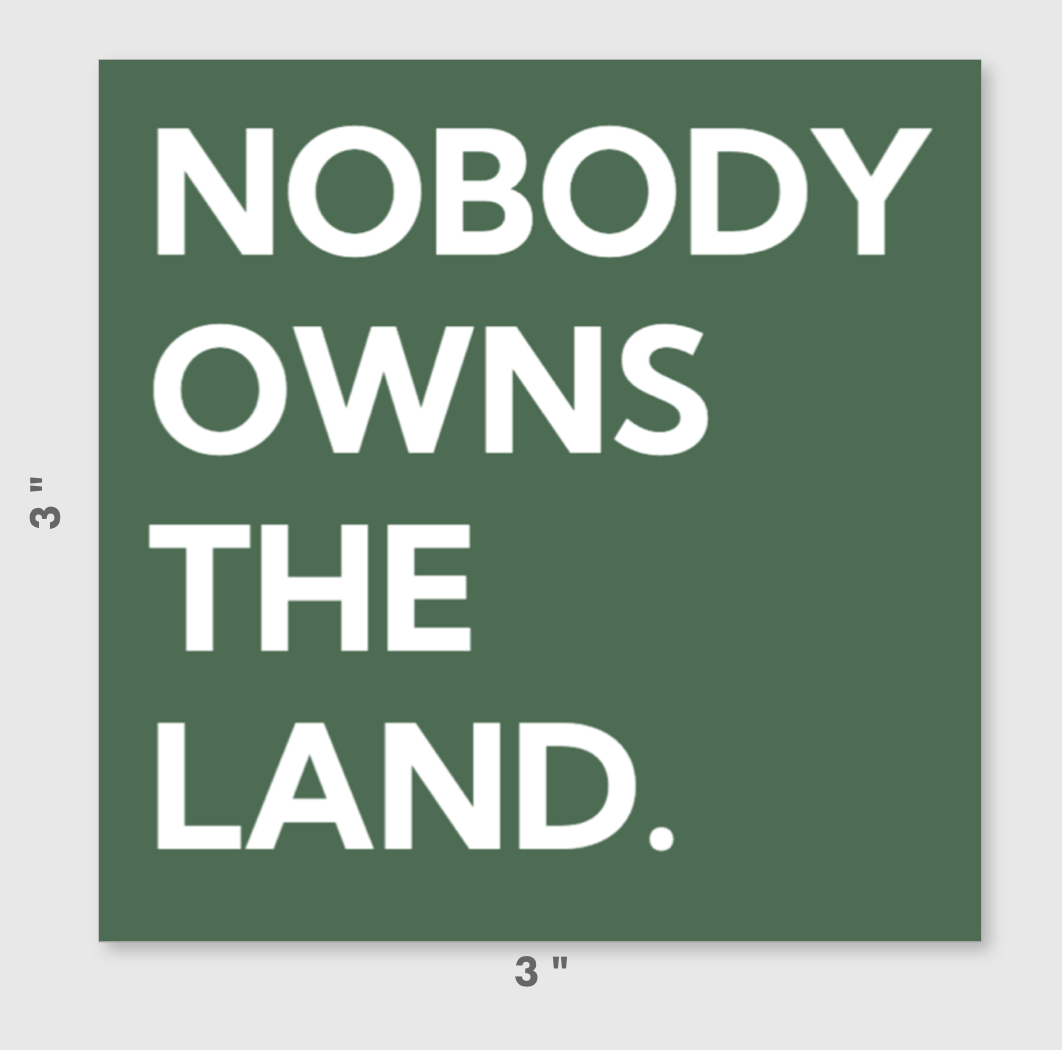 Dark Matters Designs - Wholesale Sticker - Nobody Owns The Land - Vinyl Decal - BEST SELLER!2
