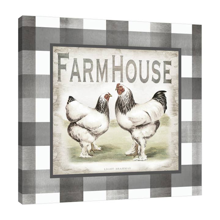 Jaxson Rea - Vente Affiche d'art - Buffalo Poulet Gravure Farmhouse Gallery Toile enveloppée