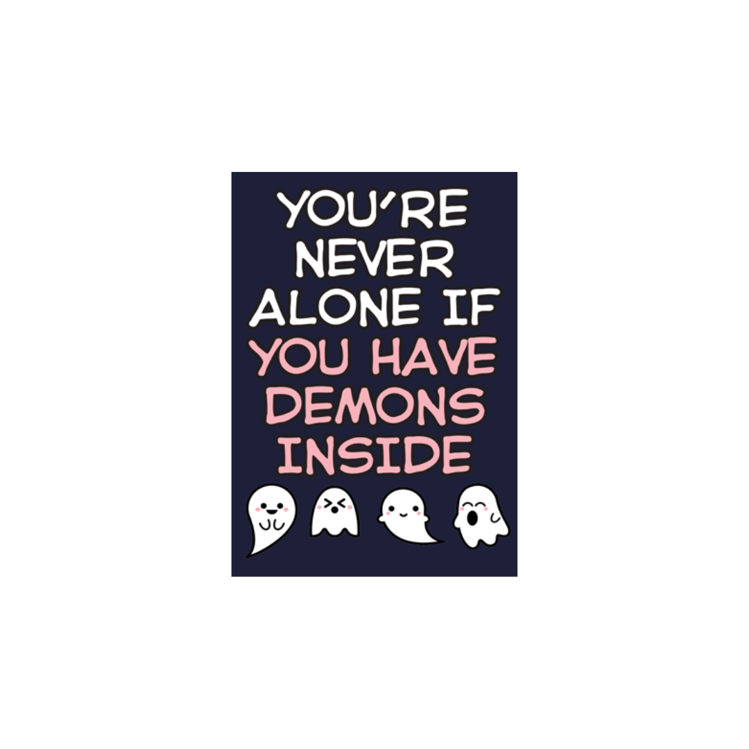Kalan - Wholesale Magnet - Never Alone with Demons Inside Jumbo Magnet0