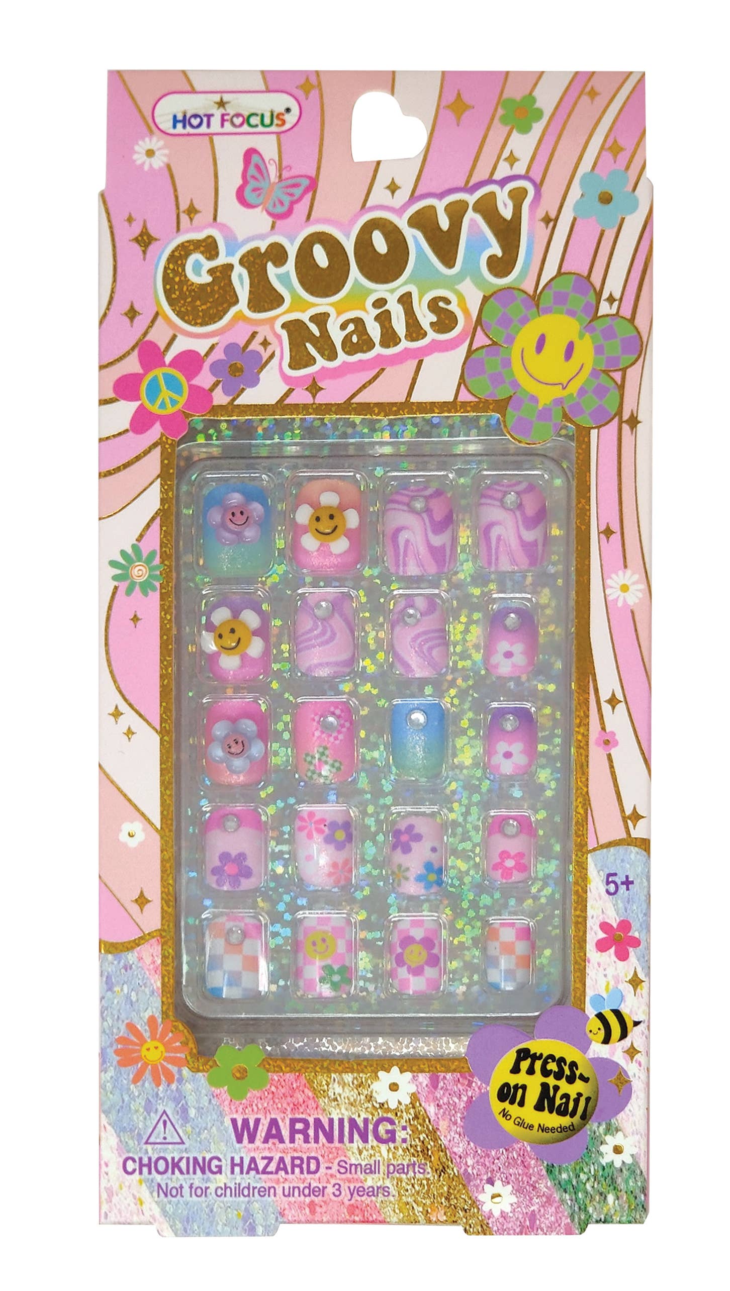 Hot Focus, Inc. - Wholesale Press-On/Fake Nails - Groovy Nails, Groovy Flower1