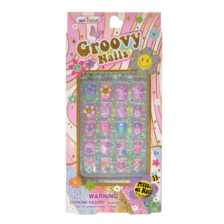 Hot Focus, Inc. - Wholesale Press-On/Fake Nails - Groovy Nails, Groovy Flower1