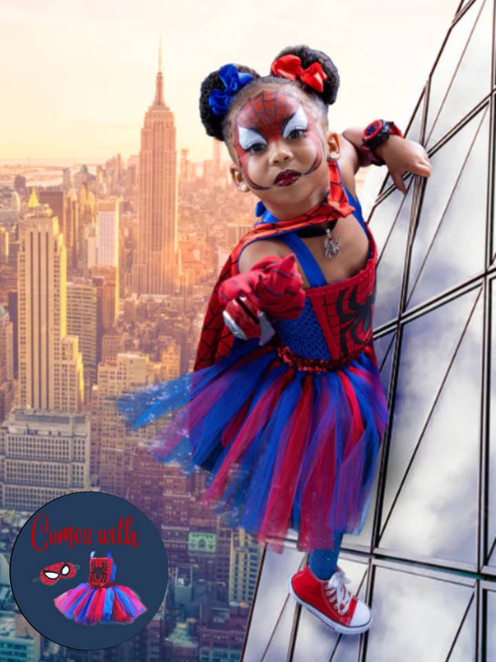 Spider Superhero Tutu Kostümkleid für Mädchen für den Großhandel von Mia Belle Girls • Wholesale