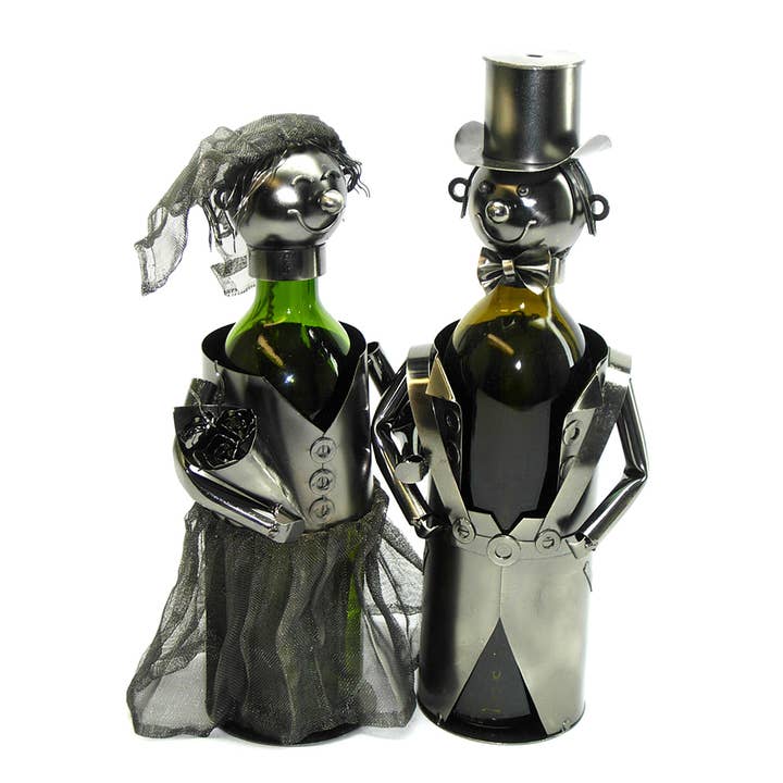 Bottle Holder Bride & Groom for wholesale by Three Star IM/EX Inc.