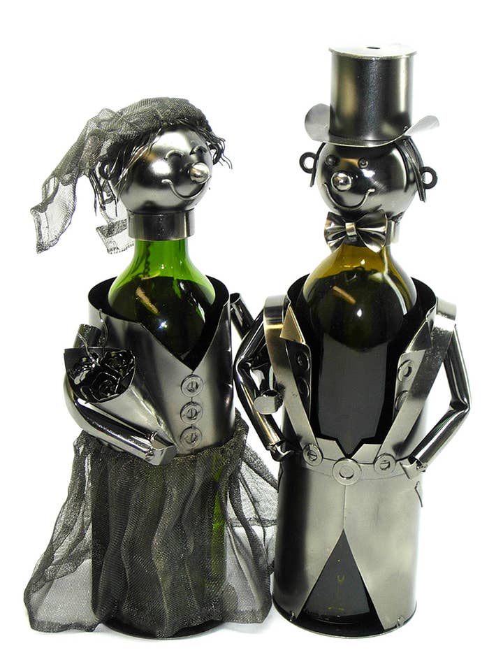Bottle Holder Bride & Groom for wholesale by Three Star IM/EX Inc.