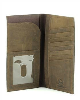 Leather Impressions Inc - Wholesale Wallet - Women's - Gator Print Pebbled Grain Water Buffalo Rodeo Wallet 17265