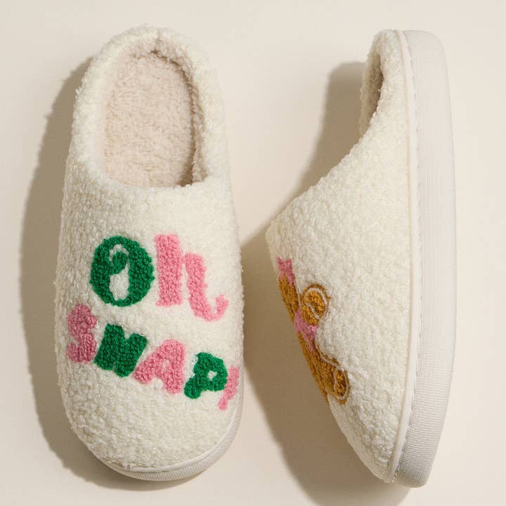 IV Oh Snap! Gingerbread Holiday Slippers for Christmas Gift for wholesale on Faire1