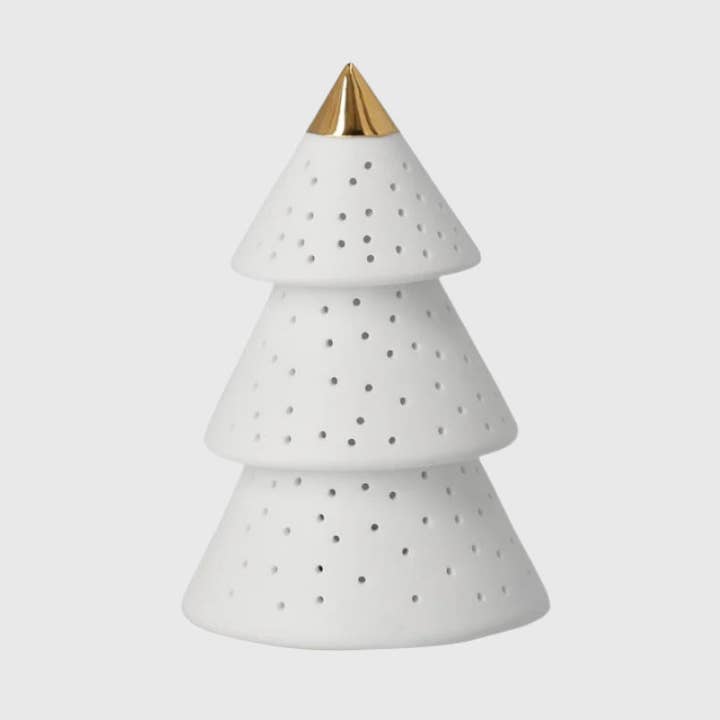 Porcelain LED Fir Tree with Gold Tip for wholesale by Räder