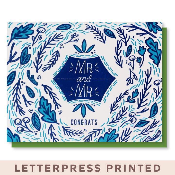 Mr and Mr Card for wholesale by Paper Parasol Press