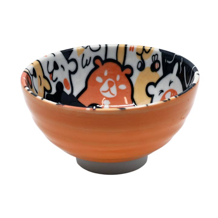 Bunch of Bears 11oz 4,5"Dia x 2,5"H Porcelæn Ris Skål JP (5/90) for engroshandel hos Urban Tokyo