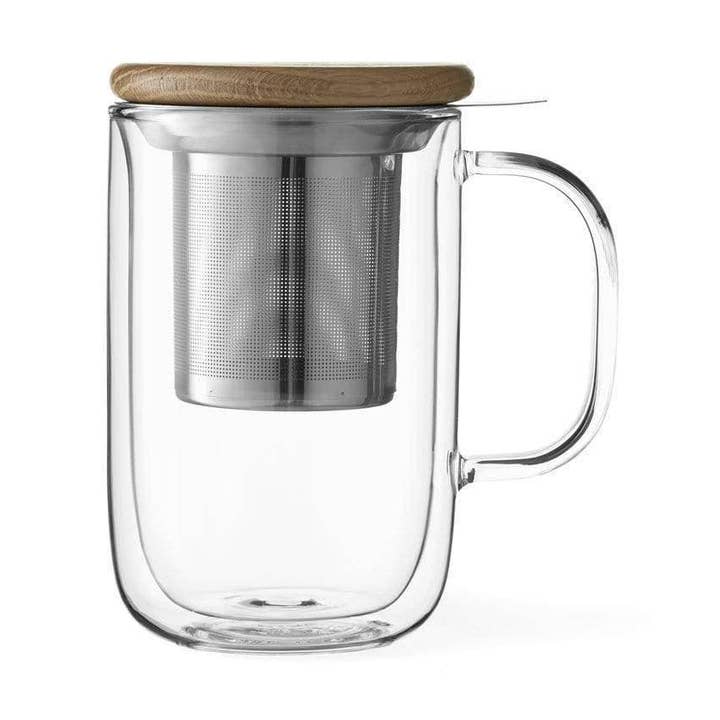 Mug en verre à double paroi avec infuseur Minima™ Balance pour la vente par Viva | Espro | Liiton