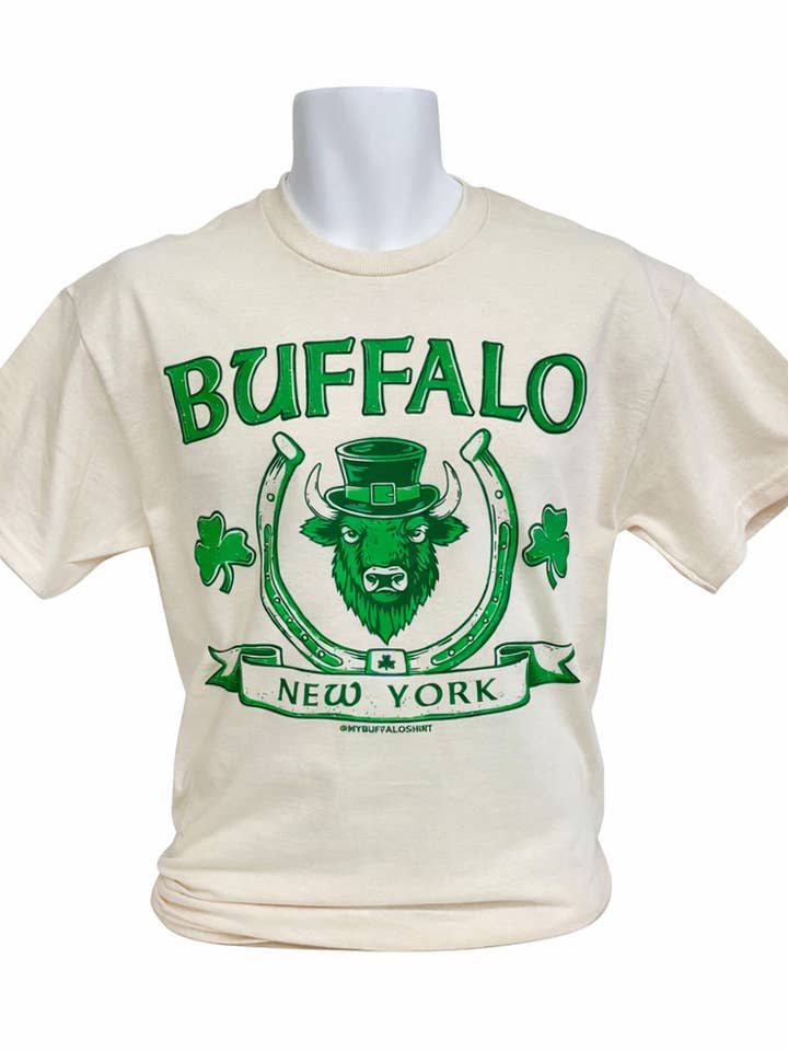 Buffalo NY IRISH illustration unisex t-shirt for wholesale by My Buffalo Shirt