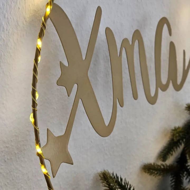 Meinposten – wholesale Juldekoration – Ljuskrona julbelysning LED varmvit juldekoration ring krans Ø 30 cm B-VARA