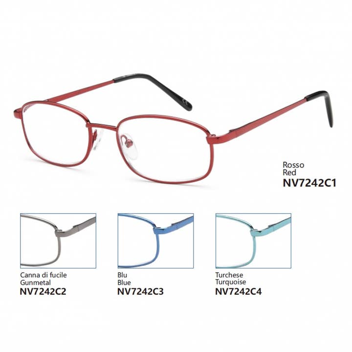 Lunettes de lecture pré-assemblées - Monture en métal NV7242 pour la vente par NEW VISION MILANO SRL
