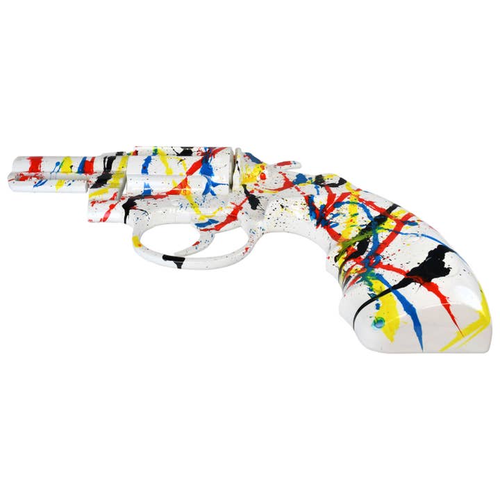 ADM Home Decoration - Wholesale Sculpture - 'Colt Pop Art Pistol' Large Resin Sculpture2