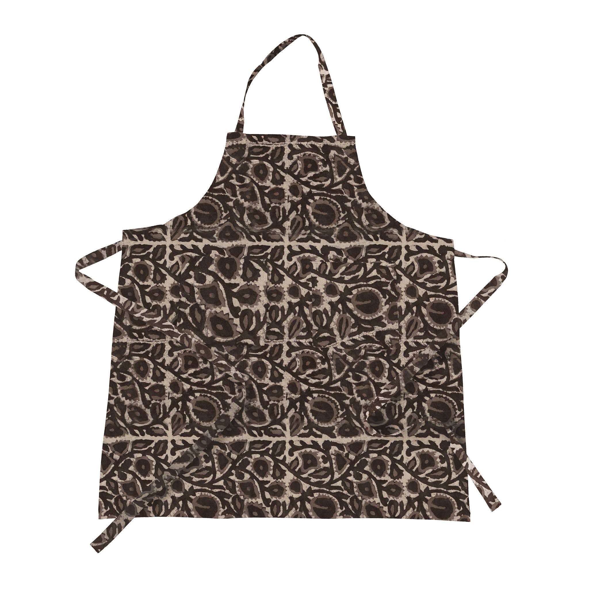 Indaba Trading - Wholesale Apron - Celeste Block Print Apron0