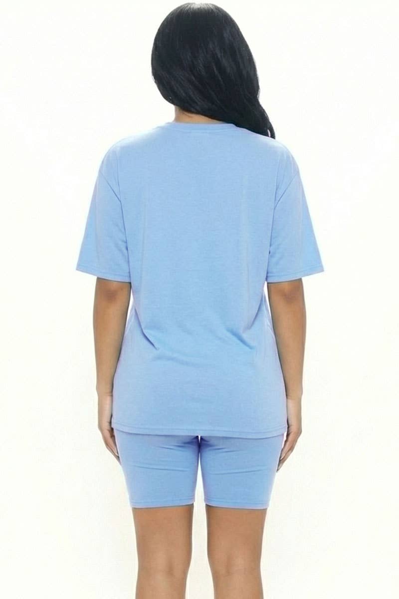 CAPELLA APPAREL - Wholesale Activewear Set - Women's - Loose Fit Top & Bike Shorts Set14