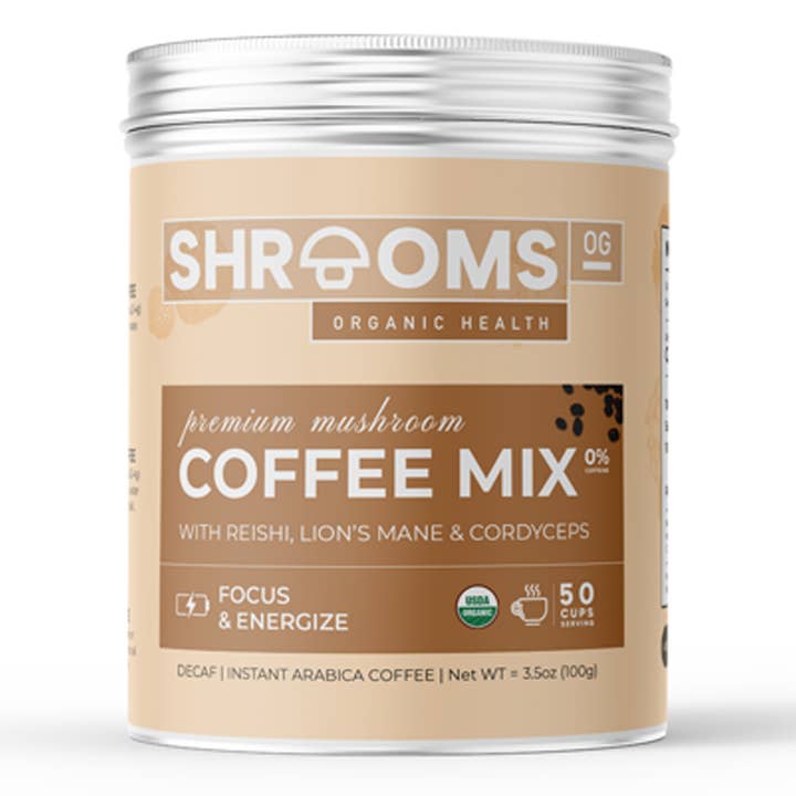 Premium Decaf Instant Mushrooms Coffee Mix for wholesale by Shrooms OG