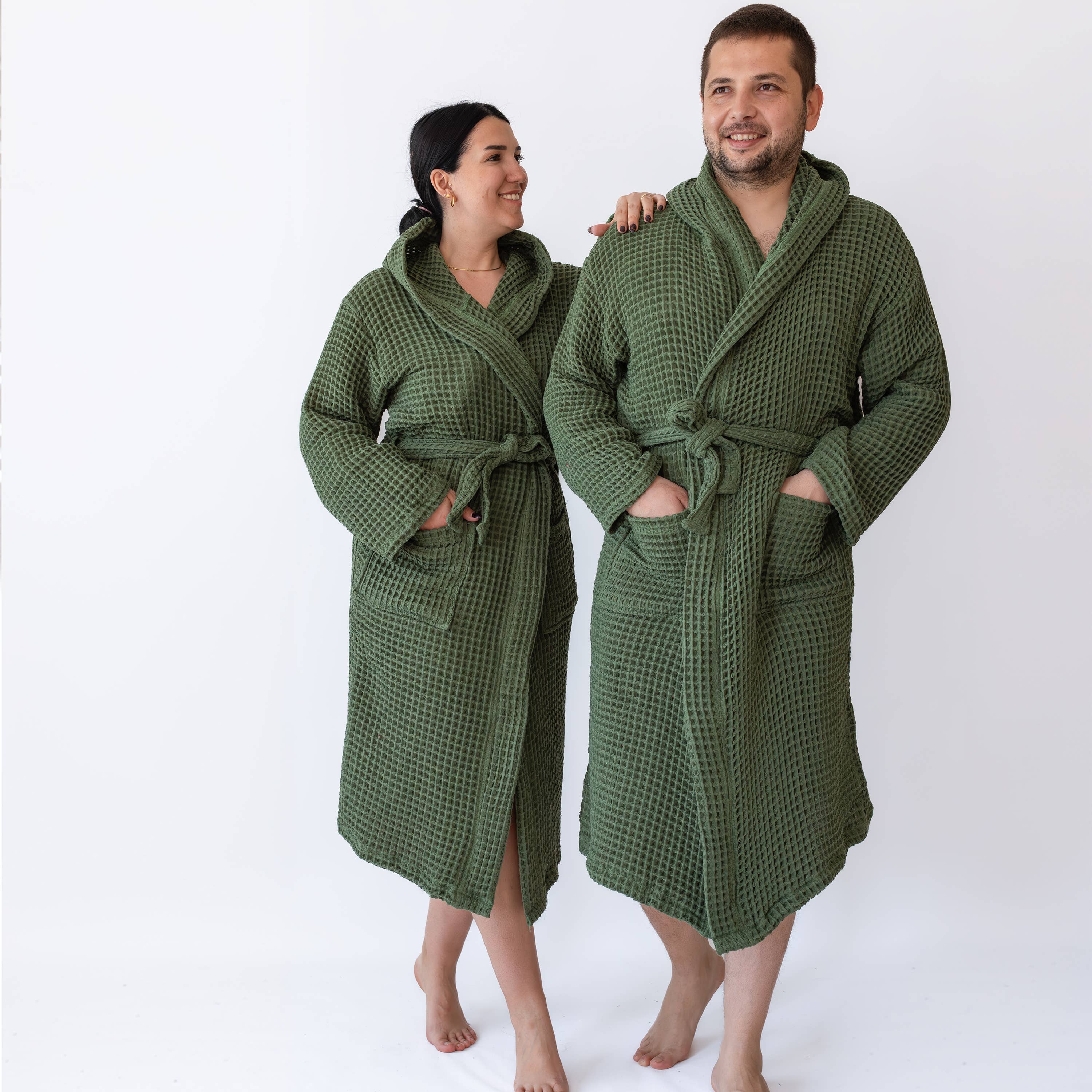Vivamaison – Engroshandel Morgenkåbe - Unisex – Premium Vaflet Bomuld Badekåbe, Unisex Spa Komfort60