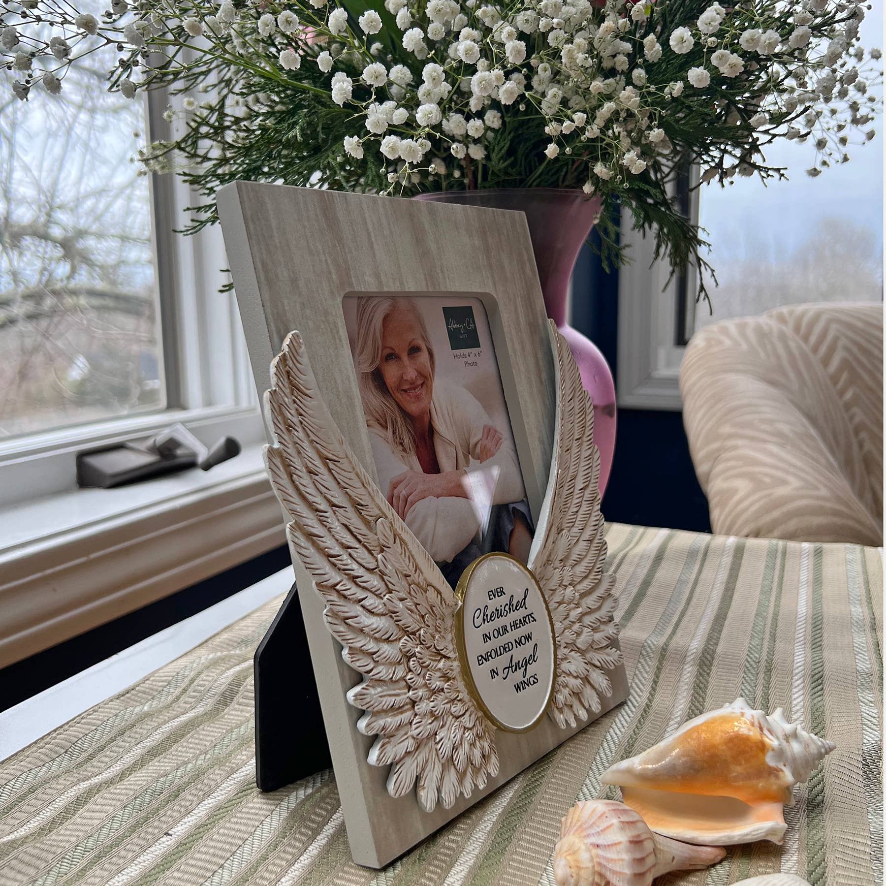 Abbey + CA Gift - Vendita all'ingrosso Cornice portafoto - Cornice commemorativa Angel Wings5