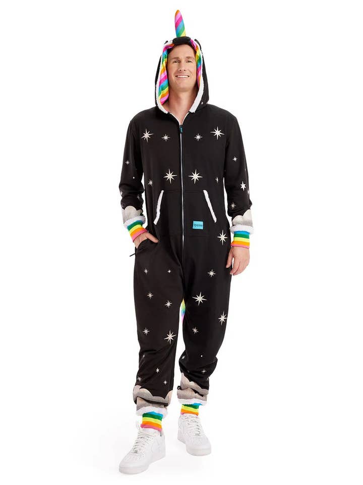 Night Mare Unicorn Onesie - Men's Rainbow Costume Jumpsuit for wholesale by Tipsy Elves