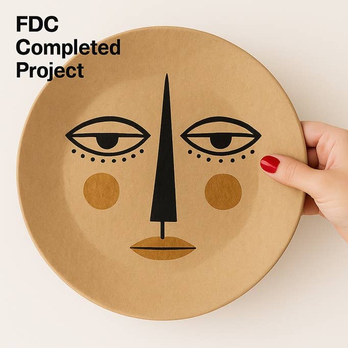 Factory Direct Craft – wholesale Dekorativ tallrik/fat/skål – 10" Dekorativ Tallrik av Pappersmaché1