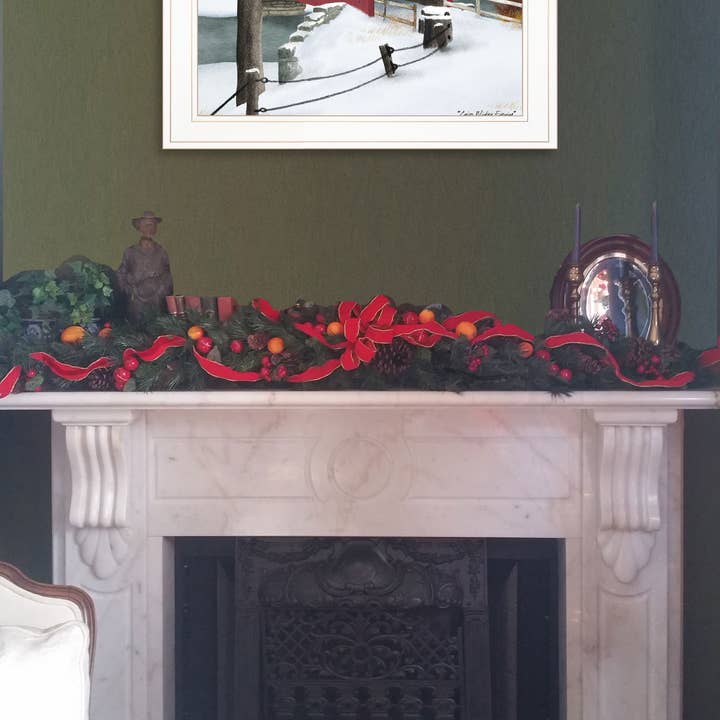 Trendy Decor 4U - Wholesale Art Print - "Crisp Winter Evening" by Billy Jacobs Print in White Frame1