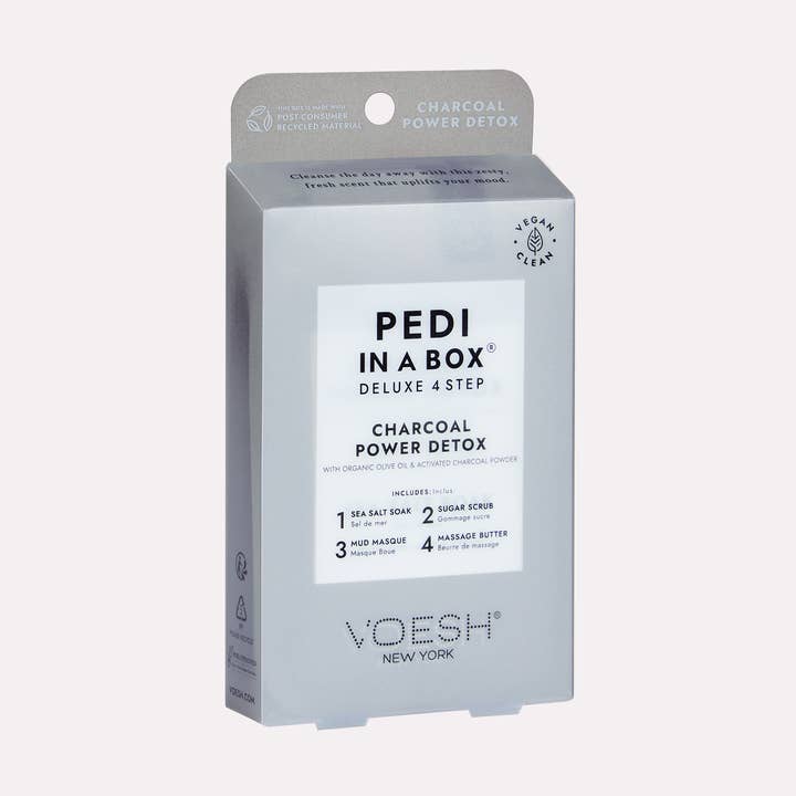 Pedi in a Box 4 Step - Add on Service - Charcoal Power Detox for wholesale by VOESH New York