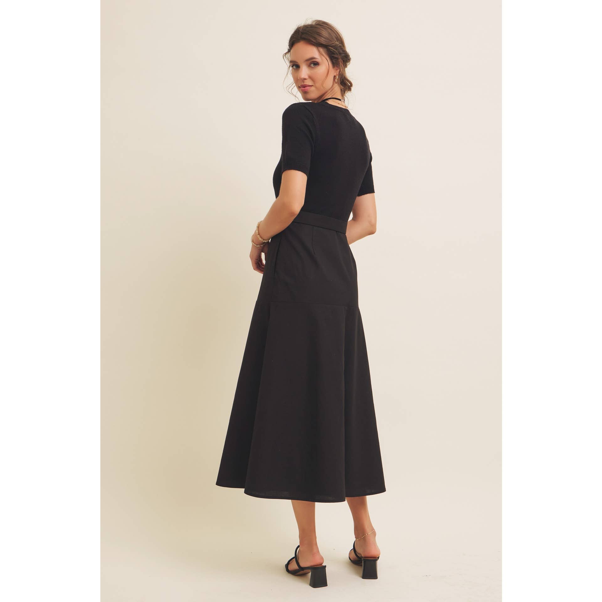 in february - Wholesale Dress - Women's - PHOTOGRAPHS LIKE A DREAM BELTED SWEATER TWOFER MIDI DRESS28