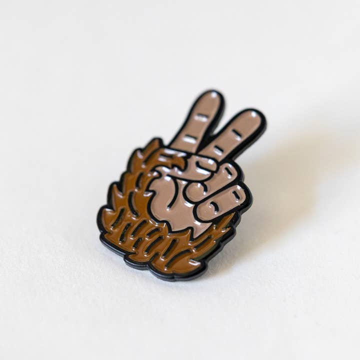 Squatchy - Wholesale Lapel Pin/Button - Bigfoot Peace Enamel Pin2