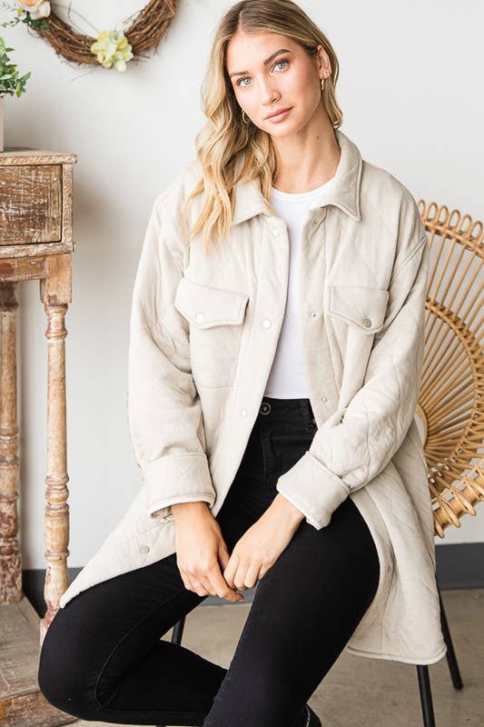 HEIMISH – wholesale Jacka - Dam – WJ2012 LÅNGÄRMAD KRAGE KNAPP DUNJACKA4