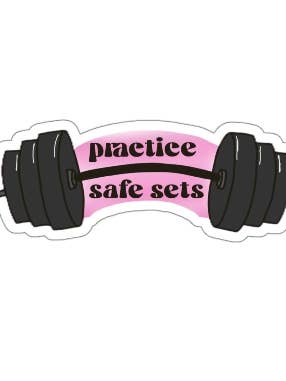 Practice Safe Sets Sticker for wholesale by Howdy May Co.