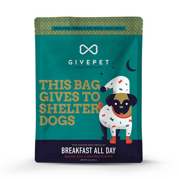 GivePet Breakfast All Day Dog 11oz. Baked Biscuit Treats for wholesale by GivePet